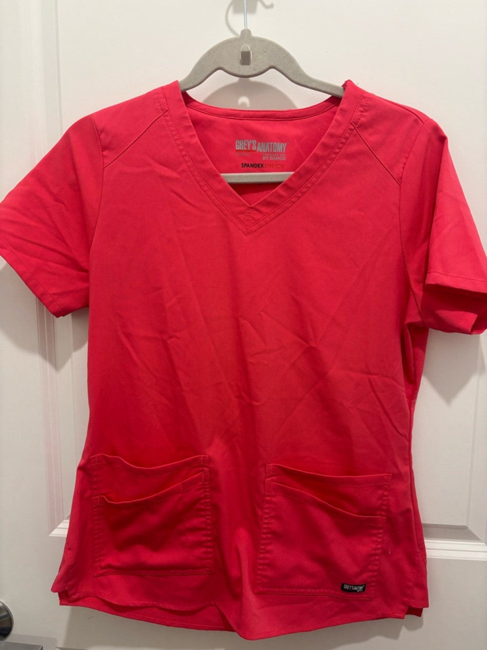 Grey’s Anatomy Barco Coral Scrub Set S Top XS Petite Jogger Pants Stretch Nurse